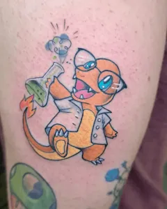 tatuaje-anime-pequeno-Charmander-pokemon