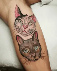 tatuaje-estilo-neotradicional-de-gatos-1