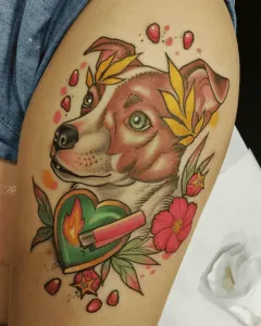 tatuaje-neotradicional-perro