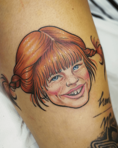 tatuaje retrato Pippi Calzaslargas - 195