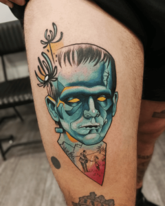 tatuaje retrato frankestein terror - 189