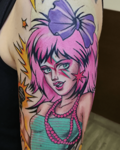 tatuaje retrato neotradicional Jem and the Holograms - 199